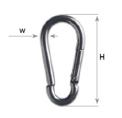 Karabinerhaken 11x120 verzinkt/ Firemans snap hook 11x120 electro galvanized