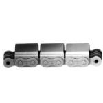 Rollenkette 10B-1 mit aufvulkanisiertem Gummiprofil (weiss)