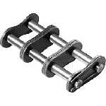 Verschlußglied/connecting link 12A-3-E DIN 8188 (ASA 60- 3) mit Feder / with spring clip montiert / assembled