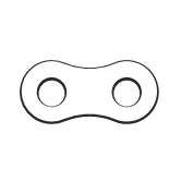 Federverschluß 08B-1 mit beids Mitnehm. M2 ,2 Loch ,nach DIN